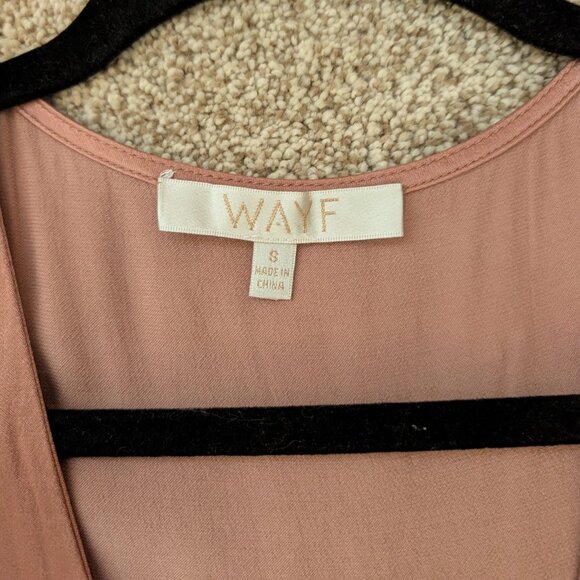 WAYF Gwyneth Wrap Maxi Dress | Dusty Rose Satin | Size S | Altered - Picture 2 of 6